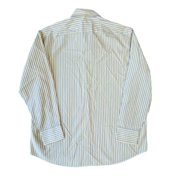 Hugo Boss Men’s Button Down Striped Dress Shirt. Purple/Bl Yellow 18 34/35 #1209 - Picture 5 of 5